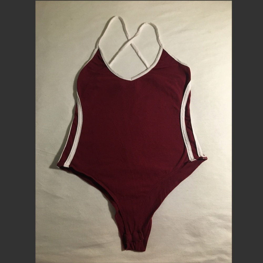 Crossed Spaghetti Strapped Body Suit